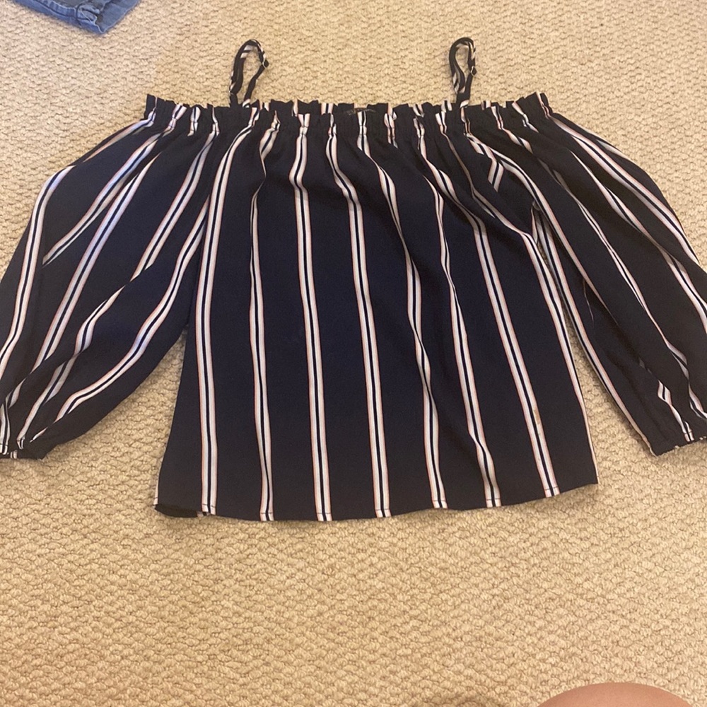 striped blouse size small